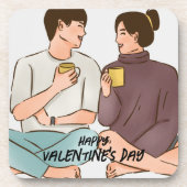 Gezellige Valentijnsdag Bier Onderzetter (Voorkant)