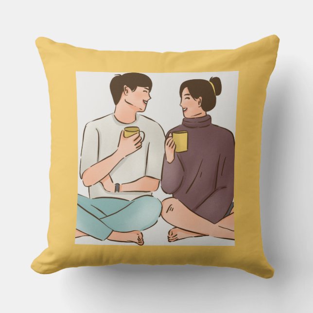 Gezellige Valentijnsdag Kussen (Voorkant)