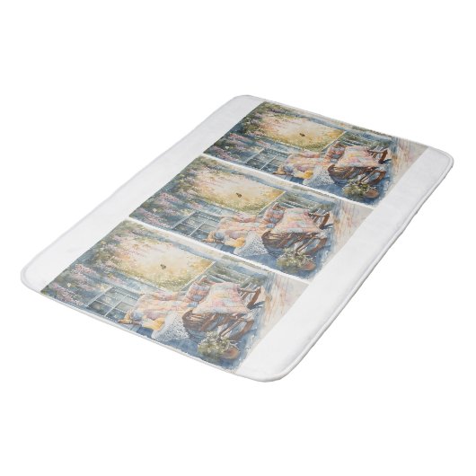 Gezellige veranda met quilt en limonade charme badmat (Gekanteld)