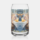 Gezellige veranda met quilt en limonade charme blikvorm glas (Rechts)