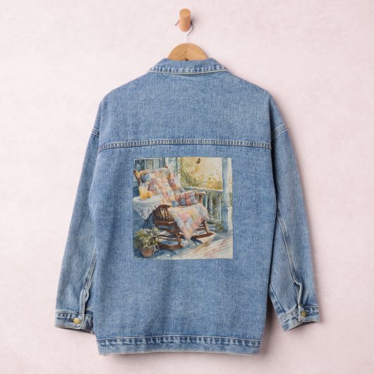 Gezellige veranda met quilt en limonade charme denim jacket (Hangar)