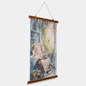 Gezellige veranda met quilt en limonade charme hangend wandkleed (Gebogen)