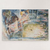 Gezellige veranda met quilt en limonade charme legpuzzel (Horizontaal)