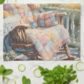 Gezellige veranda met quilt en limonade charme theedoek (Gevouwen)