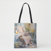 Gezellige veranda met quilt en limonade charme tote bag (Voorkant)