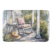 Gezellige veranda met Wisteria en vlinders Badmat (Voorkant)