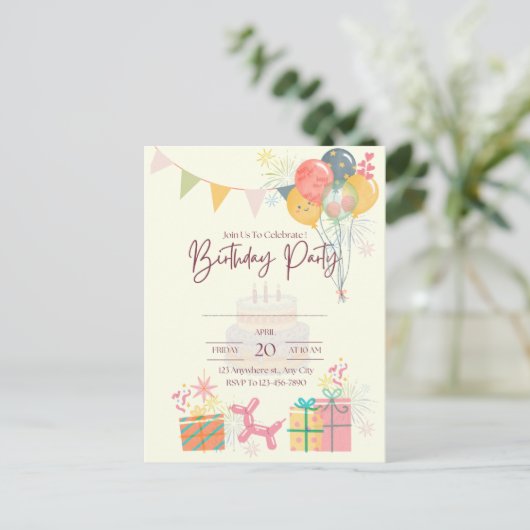 Gezellige verjaardag Kaart (Staand voorkant)