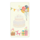 Gezellige verjaardag Kaart Etiket (Voorkant)