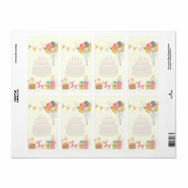 Gezellige verjaardag Kaart Etiket