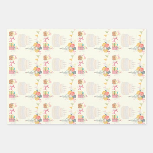 Gezellige verjaardag Kaart Inpakpapier Vel (Voorkant 2)