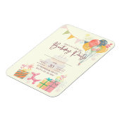 Gezellige verjaardag Kaart Magneet (Linkerzijde)