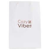 Gezellige vibes, warm vakantieontwerp medium cadeauzakje (Voorkant)