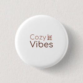 Gezellige vibes, warm vakantieontwerp ronde button 3,2 cm