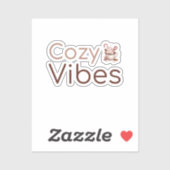 Gezellige vibes, warm vakantieontwerp sticker (Vel)