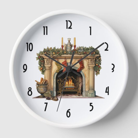 Gezellige Victoriaans open haard kerst (Voorkant)