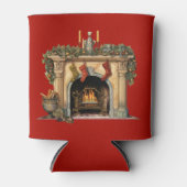 Gezellige Victoriaans open haard kerst Blikjeskoeler (Voorkant)