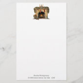 Gezellige Victoriaans open haard kerst Briefpapier (Voorkant)
