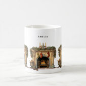 Gezellige Victoriaans open haard kerst Koffiemok (Center)