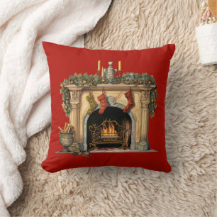 Gezellige Victoriaans open haard kerst Kussen