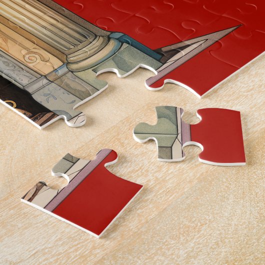 Gezellige Victoriaans open haard kerst Legpuzzel (Zijkant)