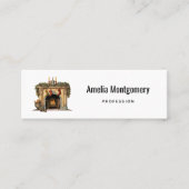 Gezellige Victoriaans open haard kerst Mini Visitekaartje (Voorkant)