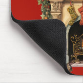 Gezellige Victoriaans open haard kerst Muismat (Hoek)