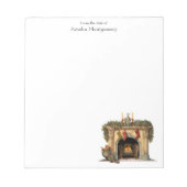 Gezellige Victoriaans open haard kerst Notitieblok (Voorkant)