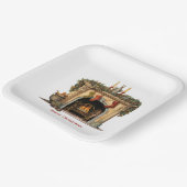 Gezellige Victoriaans open haard kerst Papieren Bordje (Gebogen)