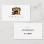 Gezellige Victoriaans open haard kerst Visitekaartje (Voorkant / Achterkant)