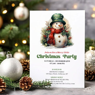 Gezellige Victoriaanse Kerstman Diner Uitnodiging