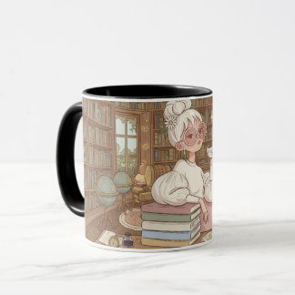 Gezellige Vintage Bibliotheek Mok
