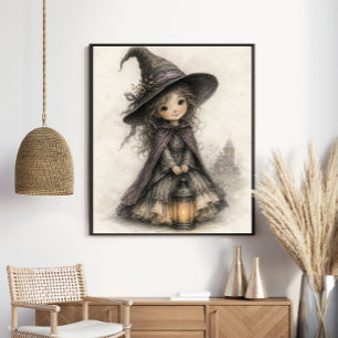 Gezellige Vintage Jack O Lantern Poster
