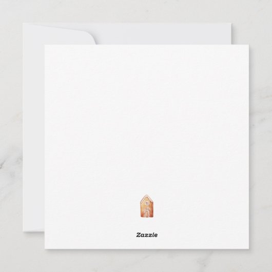 Gezellige vintage kerstboom feestdagenkaart (Achterkant)