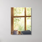 Gezellige vintage raam canvas afdruk (Voorkant)