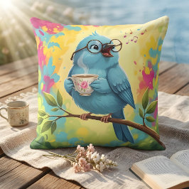 Gezellige vogel werp kussen