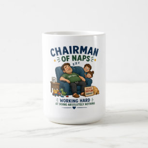 Gezellige Voorzitter‑van‑Dutjes Humor Design Koffiemok
