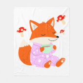 Gezellige vos in pyjama Kinder deken (Voorkant)