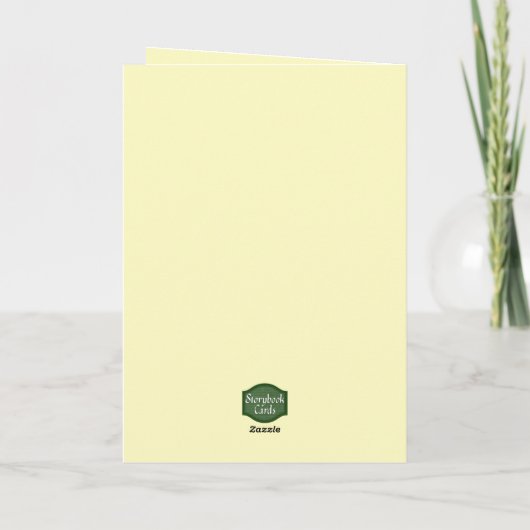 Gezellige vrienden Tea Time Goose Rabbit Bedankt Kaart (Achterkant)