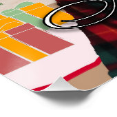 Gezellige vrolijke kerst - Afro-Amerikaanse vrouw Perfect Poster (Hoek)