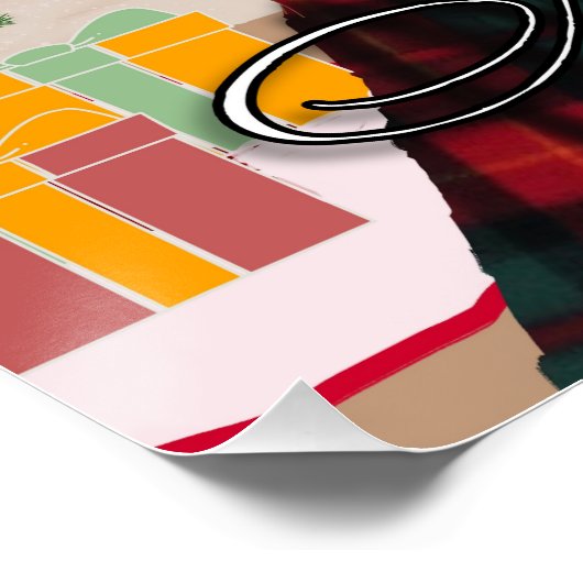 Gezellige vrolijke kerst - Afro-Amerikaanse vrouw Perfect Poster (Hoek)