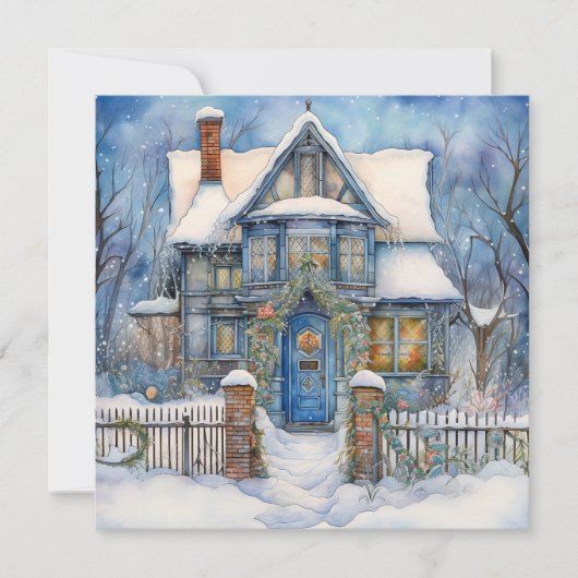 Gezellige vrolijke kerst Kaart (Voorkant)