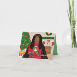 Gezellige Vrolijke Kerstmis - Afro-Amerikaanse Ker Kaart