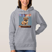 Gezellige Vrouwen Hoodie met Schattige Dog Design" (Voorkant)