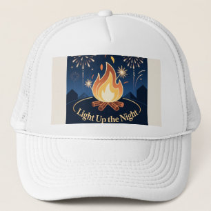 Gezellige vuurwerk verjaardagsfeest cap trucker pet