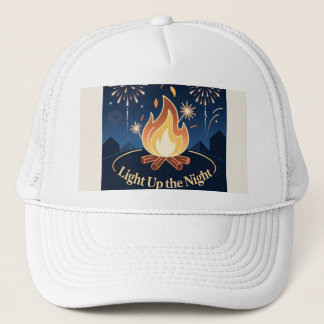 Gezellige vuurwerk verjaardagsfeest cap trucker pet
