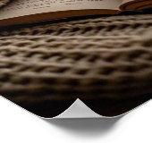 Gezellige warme avondkaarsen en deken poster (Hoek)