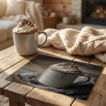 Gezellige Warme Chocolade Wafelslag Foto