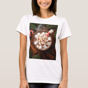 Gezellige warme chocolademelk met marshmallows - F T-shirt