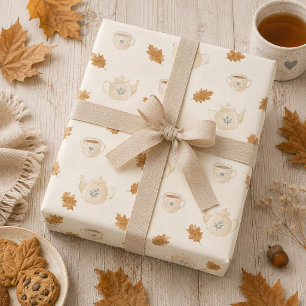 Gezellige warme herfst cadeaupapier