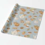 Gezellige warme herfst cadeaupapier (Uitgerold)